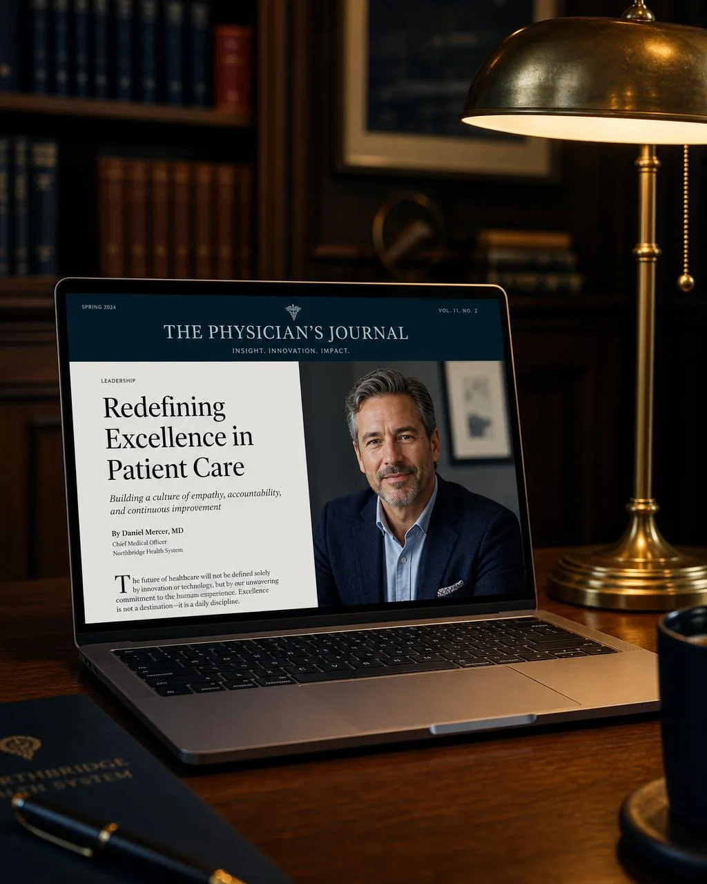 Physician presented as the author of an expert healthcare article